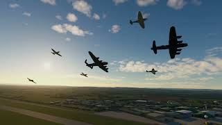 BBMF Formation Yeovilton 2024 in msfs2020 planespotting flying warbirds [upl. by Goldie]