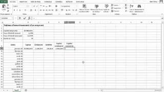 Comment créer un tableau damortissement demprunt sous Excel [upl. by Salocin]