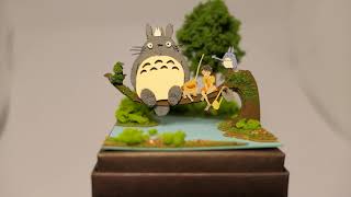 Sankei Ghibli Papercraft 05 My Neighbour Totoro  Totoro Satsuki and Mei [upl. by Mehsah10]