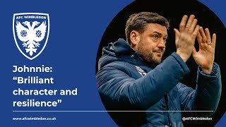 💬 quotBrilliant character and resiliencequot  Johnnie on Accrington H 🟡🔵 [upl. by Wells819]