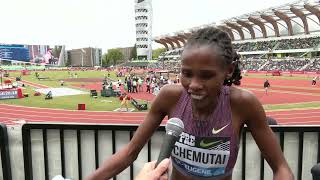 Peruth Chemutai Womens 3000m Steeplechase 1st Place Eugene Diamond League Nike Prefontaine Clas [upl. by Elsie609]