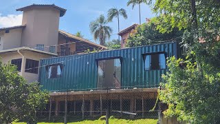 Casa container com dois dormitórios entregue em AraçariguamaSP  Azul Containers [upl. by Laeahcim]