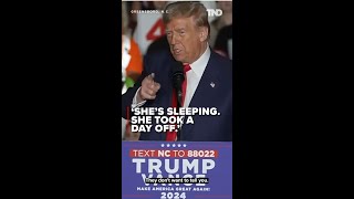 Trump rips sleeping Harris over open schedule two weeks before the Election [upl. by Temirf655]