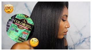 Dye Natural Hair Black with SHAMPOO  Simply Subrena [upl. by Vasilek205]