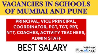 Vacancies in schools of Mumbai and Pune [upl. by Neva]