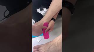 Using kinesiology tape can help prevent heel injuries and relieve heel pain [upl. by Nosyaj869]