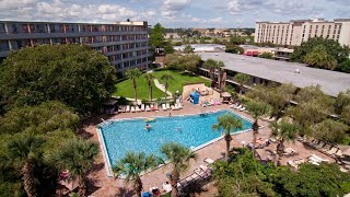 Rosen Inn International Hotel walkthrough tour orlando florida International Drive 7600 near parks [upl. by Bromleigh]