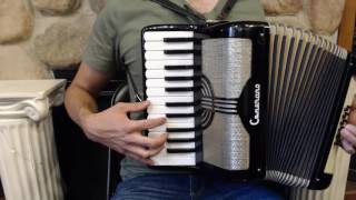 How to Play a 12 Bass Accordion  Lesson 4  Scale in C Major  French CanCan [upl. by Rossner]