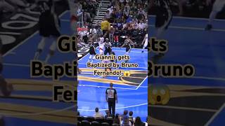 Giannis Antetokounmpo got posterize by Bruno Fernando 😱 nba giannisantetokounmpo [upl. by Bryana]