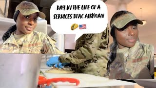 A day in the life of a Services dfac Airman  Air Force [upl. by Dare]