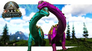 I Tamed a BREEDING PAIR of TITANOSAURS  ARK Fjordur Monarky S2 EP59 [upl. by Ellevart495]