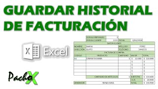 Como guardar el historial de facturación en Excel con una macro sencilla  Microsoft Excel [upl. by Mauve481]