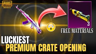 😳😳 SO LUCKY NEW PREMIUM CRATE OPENING IN PUBG MOBILE premiumcrate [upl. by Nahtonoj]