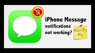 Are You Not Getting Text or Message Notifications Alerts or Sounds on iPhone How to Fix [upl. by Iatnwahs]