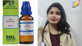 Nitricum Acidum  Nitric acid homoeopathic medicine  BHMS Materia medica [upl. by Nahttam]