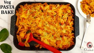 Cheesy Creamy Veg Pasta Bake  Easy Baked Pasta Recipe  Vegetable Pasta Bake  Veg Baked Ziti [upl. by Susie]