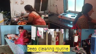 ghar me kuch ho aur pura ghar bikhar jata hdeep cleaning routinekitchencleaning minivlog [upl. by Britt271]