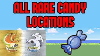 All Rare Candy Locations in Pokemon HeartgoldSoulsilver [upl. by Harts]