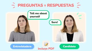 Ejemplo de ENTREVISTA en INGLÉS  PDF con Respuestas [upl. by Enilorak]