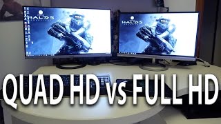 Quad HD vs Full HD  Confronto tra Risoluzioni  1080p vs 1440p [upl. by Ennaus]