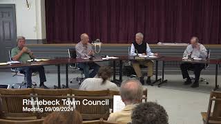 Rhinebeck Town Council Meeting 09092024 [upl. by Glanville801]