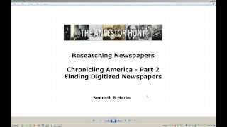 How to Use Chronicling America  Part 2  Find Digitized Newspapers [upl. by Body]