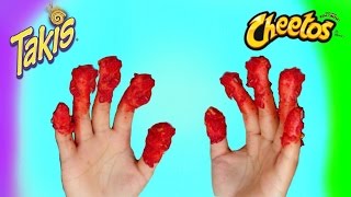 100 Layers of HOT CHEETOS vs TAKIS POWDER [upl. by Lamont]