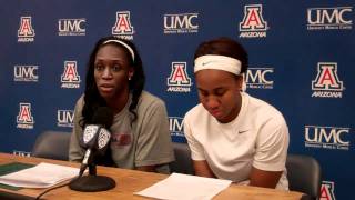 Davellyn Whyte amp Ify Ibekwe Post Game 122810 by Arizona Athletics [upl. by Anilet460]