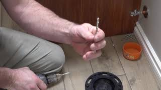 How To Install A Toilet Flange On A Tile Floor [upl. by Philbin973]