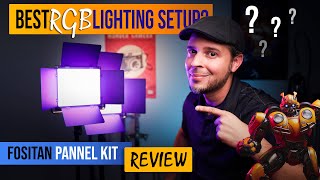 Best Lighting Setup for YouTube Videos  Fositan L5000RP RGB LED Lighting Kit Review [upl. by Etiuqram]