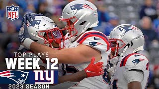 New England Patriots Top Plays vs New York Giants  2023 Regular Season Week 12 [upl. by Downey]