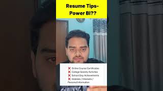 Resume Tips  Power BI powerbi learnwidgiggs [upl. by Ogeid]