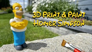 3D Print amp Paint quotHomer Simpsonquot feat Homer [upl. by Sousa]