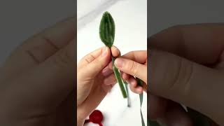 Pipe cleaner rose flowers tutorial diy craft unique shorts [upl. by Aihsetan]