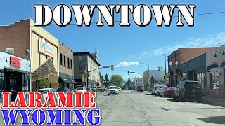 Laramie  Wyoming  4K Downtown Drive [upl. by Allevon]