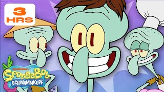 SpongeBob  3 Stunden der BESTEN Momente von Thaddäus  Spongebob Schwammkopf [upl. by Hras645]