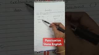 Stenography English Punctuation  English Shorthand SSC Steno viral shorts ‎dimpugupta6771 [upl. by Ashok]