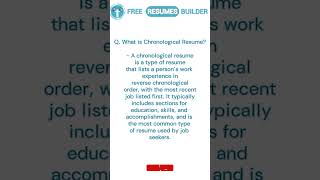 What is Chronological Resume  Chronological Resume Explained [upl. by Akkina]