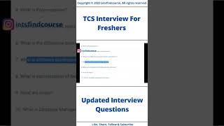 Updated TCS Interview For Freshers tcs interview [upl. by Evander763]