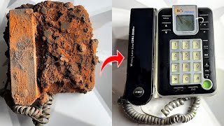 I Cleaned The Worlds DIRTIEST Landline Phone  ASMR [upl. by Necyrb]