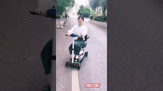 A folding bike that is easy to lift and is easy for the elderly to use scooter wheelchair like [upl. by Lledualc]