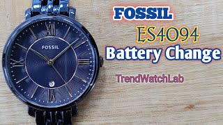 How to change battery by Fossil ES4094  TrendWatchLab  Watch repair channel [upl. by Ueik]