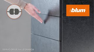 SERVODRIVE for LEGRABOX Electrical opening support system for box system  Blum [upl. by Ronnholm]