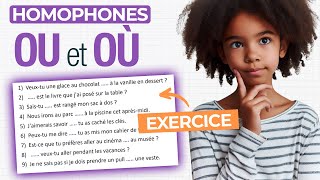 Exercice de révision sur les HOMOPHONES en OU et OÙ CM1CM26e [upl. by Lanfri]