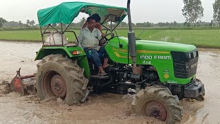 Indo Farm 3048 DI 4×4 Tractor Rotavator Performance  Tractor farming farmequipment rotavater [upl. by Acnoib]