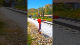 SPIDERMAN KA TRAIN SE ACCIDENT HO GYA 😭😨gta5 shorts [upl. by Helmut87]