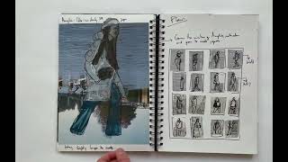 Billy Moon UAL Camberwell Art Foundation Sketchbook [upl. by Ydde]