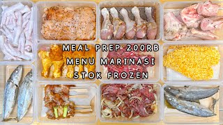 MEAL PREP DUA MINGGU 200RIBUFOOD PREPARATIONPROTEIN STOKYAKITORIKATSU AYAM MADU OVENTERIYAKI [upl. by Tadio]