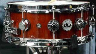 DW Solid Stave Siam Oak Snare Walnut Finish 55x14 [upl. by Narayan]