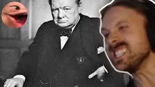 Forsen Reacts  Winston S Churchill We Shall Fight on the Beaches [upl. by Haelak759]